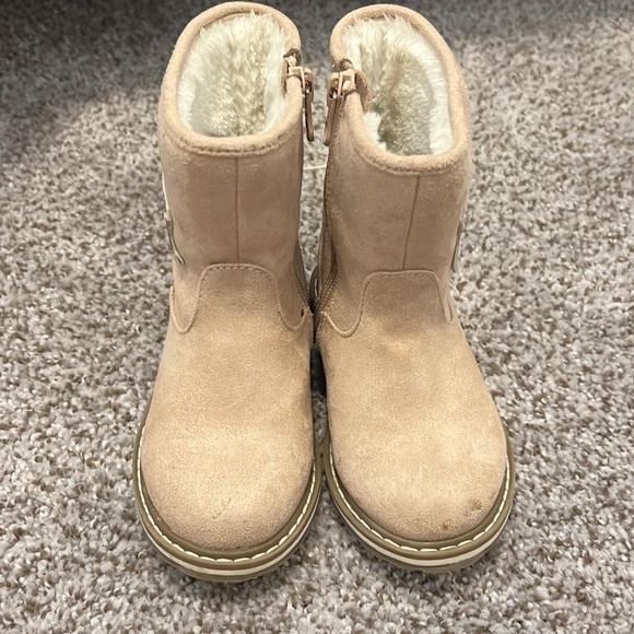 Cat & Jack toddler size 8 boots , light pink almost tan - Picture 2 of 5